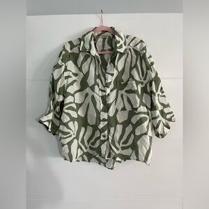 Magaschoni Green Oversized Button Down Shirt